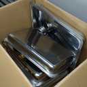 WARMOUNTS Rectangular Gold Chafing Dishes for Buffet with Upgraded Multi-Size Food Pans (9QT, 4Pack), Large Chafing Dish Set w/Mirror-Polished Stainless Steel, Rolled Rim, Foldable Frame for Party
