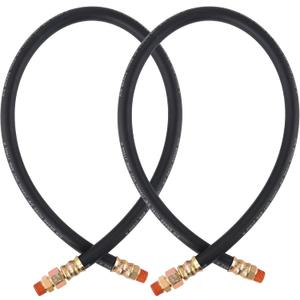 2PCS Swivel End Air Brake Replacement Hose, Dazakoot 3/8 Fit End x 3/8 Swivel End Rubber Air Hose Assembly, SAE J1402 Air Brake Hose for Semi Truck - 36inch