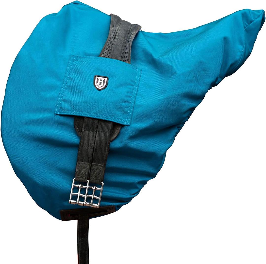Harrison Howard Premium Waterproof/Breathable Fleece-Lined Saddle Cover Azure Blue (GP/CC-One Size)