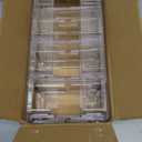 Acrux7 4 Pack Clear Acrylic File Organizer, 4 Sections Purse/Handbag Organizer, Acrylic Desk File Sorter, Vertical Book Dividers for Office Home Bookshelf