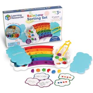 Learning Resources Rainbow Sorting Set, fine Motor, Sorting, Patterning & Addition Skills, Toddler Educational Toys, Sensory Tray Learning Resources Rainbow Sorting Set, fine Motor, Sorting, Patterning & Addition Skills, Toddler Educational Toys, Sensory Tray
