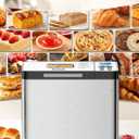 KBS 19-in-1 Programmable Bread Maker, 2LB Bread Machine with Healthy Ceramic Pan, Stainless Steel Bread Maker Machine with 15H Timer& 1H Keep Warm, Sourdough, Gluten Free, 3 Crust Colors, 53 Recipes