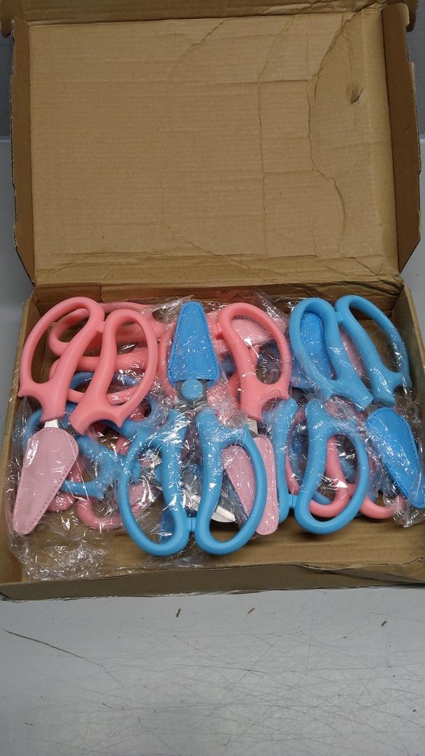 Flower Scissors 12 Pcs - Stainless Steel Floral Scissors, Forist Cutters for Stems, Garden Plant Shears for Fresh Flowers (Blue, Pink)