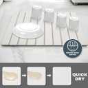 AIFLM Large Stone Dish Drying Mats for Kitchen Counter , Quick Dry Absorbent Collapsible Dish Drying Mat, 24(L)x16(W) Diatomaceous Earth Mats for Dishes Bottles Cups,Match Any Countertop