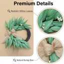 Spring Greenery Wreath 20", Half Moon Wreath for Front Door