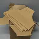 Dunzoom Brown 60 Pcs 2 Cups Drink Carrier with Handles, Disposable Paperboard 2 Cup Holder, 7.87 x 3.07 x 6.77 Inches Paperboard Coffee Holder for Drink Takeout Cafe Restaurant Food Delivery