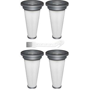 4 Pack T350 HEPA Filter Replacement Attachments Compatible with Trucozie T350 Cordless Lightweight Stick Vacuum Cleaner, 4 HEPA Filters, 1 Cleaning Brush