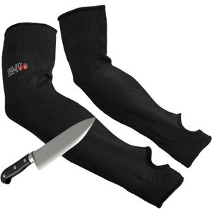 Arm Protectors For Thin Skin And Bruising, Cut Resistant Sleeves For Men Women, A5 Level Farmer Sleeves For Gardening, Welding, Kitchen (Black, 17.7 In)