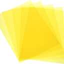 MECCANIXITY 5 Pcs Colored Plastic Sheets, A3 Transparent Amber Film Color Correction Gel Light Filter Waterproof 16.5 x 11.7" Sheet for DIY Crafts,LED Lighting,Photo (Yellow)
