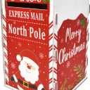 Gift Boutique Christmas Mailbox Letters to Santa Mail Box Xmas Decorations Gift Wish List to North Pole Wooden Delivery Postbox for Indoor Outdoor Home Classroom Porch Decor Easy Assembly Required
