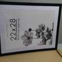 Americanflat 22x28 Poster Frame with Polished Plexiglass - Use as 18x24 Frame with Mat or Display 22x28 Photo Without Mat - Hudson Collection - Wide Picture Frames for Wall Display - Black
