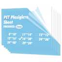 Art3d 5-Pack of 16x20" PET/Plexiglass Sheets, Transparent Clear Flexible Plastic Sheet Panels for Craft, Picture Frames, Sign Blank, DIY Display Project