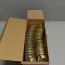 48 Pack 2.4 Inch Golden Easter Eggs, Metallic Plastic Empty Gold Eggs Bulk for Easter Egg Hunt, Easter Basket Stuffers Fillers, Filling Treats and Party Favors