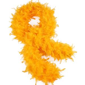 THARAHT 19 Color- 40/60g 2Yard Chandelle Feather Boa Dancing Wedding Party Halloween Costume Decoration Feathers boa (Golden Yellow)