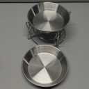 Elevated Cat Bowls, 5.9 Inch Wide Stainless Steel Cat Food Bowls with Metal Stand Whisker Stress-Free, Raised Food and Water Dish for Cats, Kitten, Puppies and Small Dogs-2 Pack