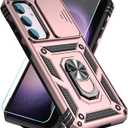 SunStory Phone Case for Samsung Galaxy S23 Plus Case with HD Screen Protector & Kickstand & Slide Camera Cover, [ Military-Grade ] Phone Case for Galaxy S23 Plus 6.6", Rosegold
