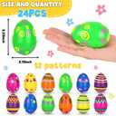 Envotek 36 Pack Gold Easter Eggs, 2.4 Inch Metallic Plastic Empty Golden Eggs Fillable for Easter Eggs Hunt, Easter Basket Stuffers Fillers, Classroom Prize Supplies, Filling Treats and Party Favors
