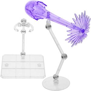 VICASKY Adjustable Action Figure Stand with Effects, 2pcs Doll Display Holder for Collectibles, Purple Plastic, 4.72 X 3.93 X 1.57 Inch, Ideal for Showcasing Models, Dolls, and Figures in Home, Off