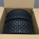 13x5.00-6 Tire and Inner Tube Set, TR-13 Straight Valve Stem, Replacement Riding Mower Front Wheel Assembly, 2 Pack