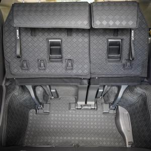 Cargo Mat Compatible with 2025 2021-2024 Toyota Sienna (with Spare Tire) - Custom Fit PU Leather Cargo Liner and Backrest Protector- All Weather Full Coverage Waterproof Trunk mat for Sienna