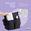 Travel Baby Bottle Drying Rack, Airplane Essentials Cleaning kit Organizer | Bottle Brush Cleaner, Drying Rack Compact, Large Capacity (Blue)