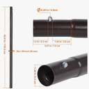 Blissun Umbrella Replacement Lower Pole, Aluminium Patio Umbrella Extension Bottom Pole Replacement with Bullet Buckle, Bronze - Exact Fit Umbrellas Only
