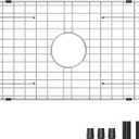 Sink Protector Grid 26-1/16" x 14-1/16", Centered Drain with Corner Radius 3-1/2", 304 Stainless Steel Material Centered Drain