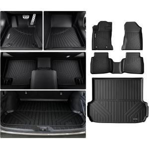 Floor Mats Compatible with 2026 Subaru Outback Premium/Limited/Touring/Wilderness/Limited XT/Touring XT with Cargo Liners TPE All Weather Protection Floor Liners with Trunk Mat 4pc-Black