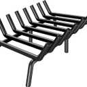 SUZLON Fireplace Grate 30 inch 8 Bar Fireplace Log Grate Heavy Duty Solid Steel Indoor Chimney Hearth with 6 Enhanced Stability Legs Kindling Tools Pit Wood Stove Firewood Burning Rack Holder
