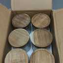 24 OZ Airtight Glass Storage Jar with Bamboo Lid - Vintage Glass Jar Vintage Food Containers Canisters Set for Kitchen Counter & Pantry - Ideal for Sugar, Flour, Coffee, Tea, Candy, Oats -6 Pack