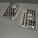 2 x 184 PCS Felt Furniture Pads, Chair Leg Floor Protectors, Furniture Sliders for Hardwood Floors, Cabinet Bumpers, Anti Scratch, Reduce Noise(Brown & Beige)