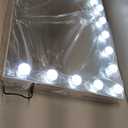 NUSVAN Vanity Mirror with Lights Lighted Makeup Mirror with 15 Dimmable LED Bulbs, 3 Color Lighting Modes, USB Charging Port Touch Control, Sturdy Metal Frame Design 24x18 Inch, White