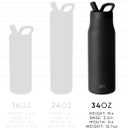 Simple Modern Water Bottle with Straw lid | Insulated Stainless Steel Thermos | Reusable Travel Water Bottles for Gym & Sports | Leak Proof & BPA Free | 34oz, Winter White