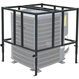Air Conditioner Cage, Heavy Duty Adjustable AC Guard, Powder-Coated Steel Security Enclosure, Anchorable & Lockable for Outdoor AC Units, Fit 31" to 46" Width, 32" to 50" Height