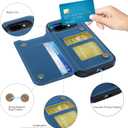 ASAPDOS for Google Pixel 9a Case with Card Holder,PU Leather Shockproof Flip Case with RFID Blocking Card Holder and Kickstand for Men Women Blue