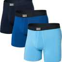 SAXX Underwear Co. Men's Ultra Super Soft Boxer Brief Fly 3-Pack (M)