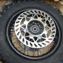 3.00-10 80/100-10 Dirt Bike Rear Rim Wheel Tire With 12mm Bearing 190mm Brake Disc And 420 41T Rear Chain Sprocket For 50/70/90/110/125cc SSR 110 CRF XR Apollo Pit Kayo Bike Mini Motorcycle