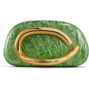Clutch Purses for Women Formal, PU Leather/Marble Acrylic Evening Bags with Chain, Trendy Metal Handle Purses 2025