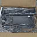 TV Tray Table with Infinite Adjustable Height - C-Shaped Sofa End Side Table for Snack Laptop Desk Small Spaces (Black)