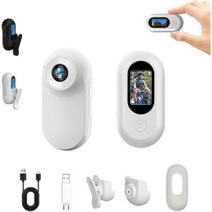 Thumb Sports Camera, Hd Action Camera, Wearable Sports Camera with Magnetic & Clip Mount, for Sports Motorcycle Bike Cycling Gym Hiking Outdoor Travel (White) Thumb Sports Camera, Hd Action Camera, Wearable Sports Camera with Magnetic & Clip Mount, for Sports Motorcycle Bike Cycling Gym Hiking Outdoor Travel (White)