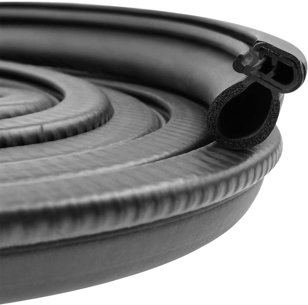 DGSL Car Weather Stripping, 25Ft Automotive Door Seal Strip with Side Bulb Rubber Seal for Cars, Boats, Trucks, RVs