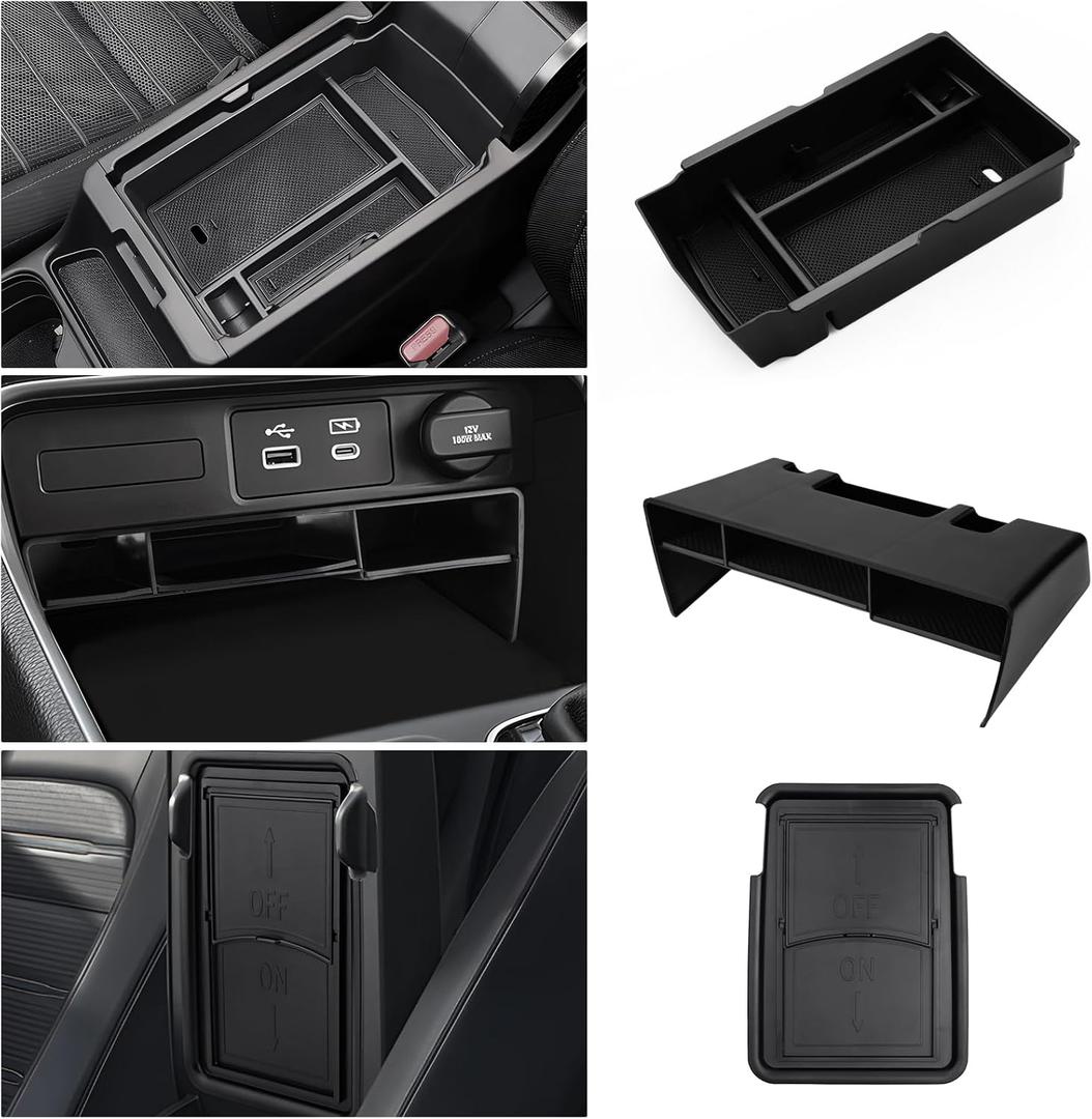 Karltys 3PCS CRV Center Console Organizer for Honda CR-V 2023-2025 2026 Accessories, CRV Hybrid Armrest Organizer Tray, Hidden Storage Box ABS Material Karltys 3PCS CRV Center Console Organizer for Honda CR-V 2023-2025 2026 Accessories, CRV Hybrid Armrest Organizer Tray, Hidden Storage Box ABS Material