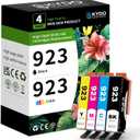 Skydo 923e 923 Ink Cartridges (with Chip) Combo Pack Replacement Compatible for HP 923XL Ink Cartridges Work with OfficeJet Pro 8120 8123 8130 8133 Printer (4-Pack, Black, Cyan, Yellow, Magenta)