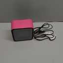 Amazon Basics Ceramic Space Heater, Mini Heater for Office Desk, Portable Tent Heater (Indoor Use), 500 W, With Tip-Over Protection, Lightweight (1.4 LBS), Pink, 5.9 x 3.2 x 6 inches