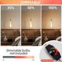 Arturesthome 16.4FT- Pendant Light Cord Hanging Light Kit with Dimmable Switch Vintage Lamp Cord with Twisted Nylon Lights Socket E26 E27 for Farmhouse Lamp Cable DIY
