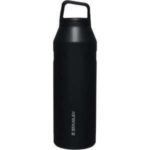 Stanley IceFlow Cap and Carry Water Bottle | Wide Mouth Twist Lid | Lightweight & Leakproof for Travel & Sports | Insulated Stainless Steel | BPA-Free (Black Glimmer)