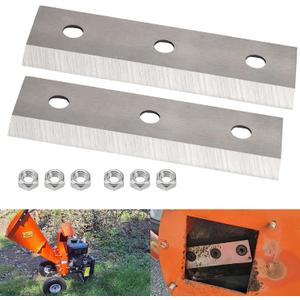 2 Set Replacement Blades for C40/C40E Wood Chipper 4" inch Max Diameter Shredder/Mulcher, High Speed Steel Cutting