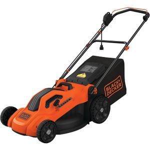 BLACK+DECKER Electric Push Lawn Mower, Corded, 13 Amp, 20-Inch Cutting Deck, 6 Setting Height Adjustment, Compact Storage, Collection Bag (BEMW213)