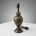 Vintage Lions Head Metal Lamp 18 Inch