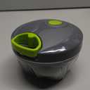 Ourokhome Manual Food Processor Vegetable Chopper, Portable Hand Pull String Garlic Mincer Onion Cutter for Veggies, Ginger, Fruits, Nuts, Herbs, etc., 500ml, Grey (Gray)